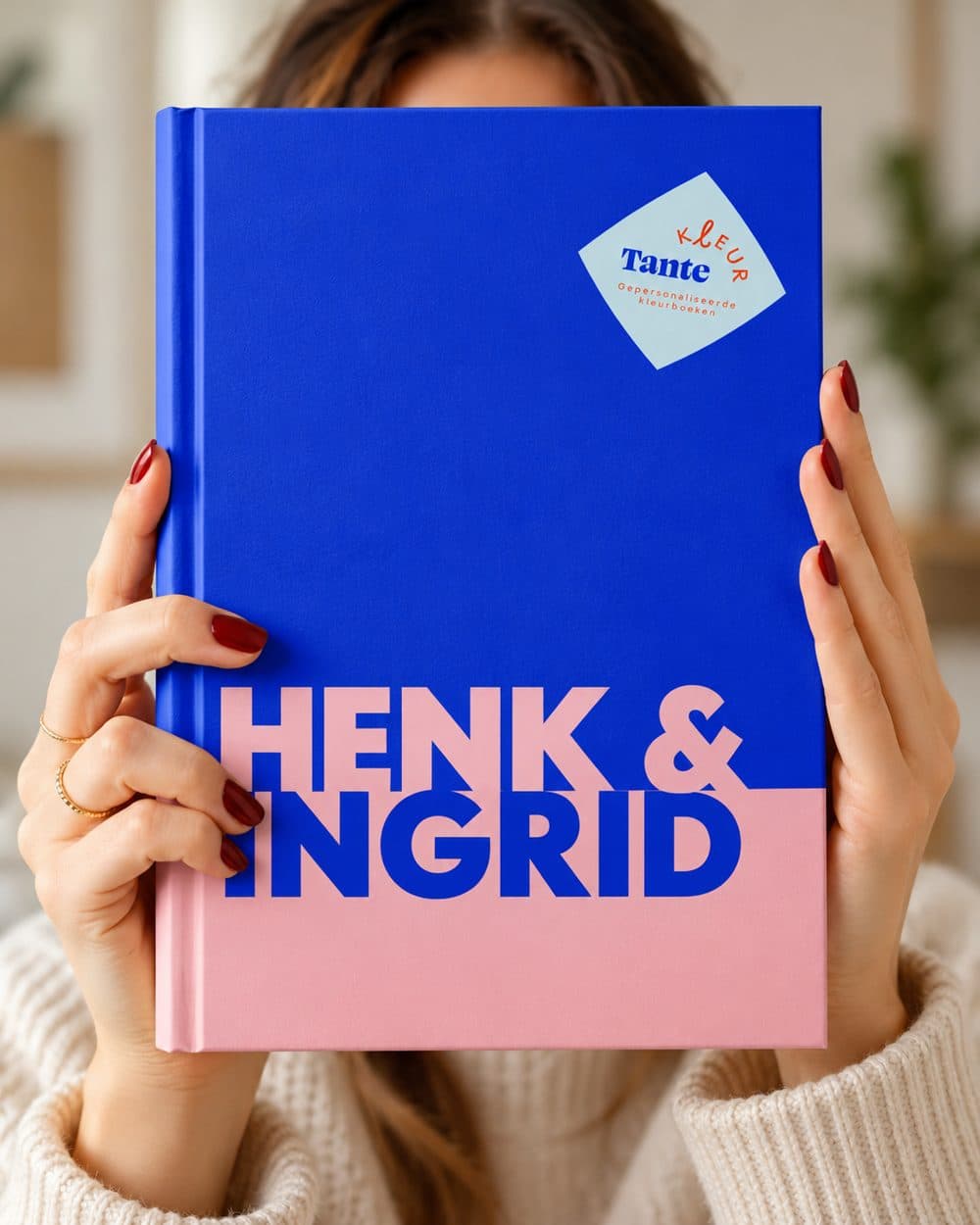 Blauw kleurboek met de titel Henk & Ingrid